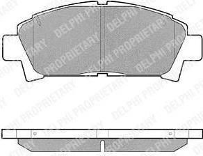 Delphi LP940 комплект тормозных колодок, дисковый тормоз на TOYOTA AVENSIS (_T22_)