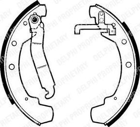 Delphi LS1281 комплект тормозных колодок на VW LT 28-35 I автобус (281-363)