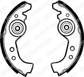 Delphi LS1290 комплект тормозных колодок на FIAT UNO (146A/E)