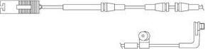 Delphi LZ0172 контрольный контакт, контроль слоя тормозных колод на 7 (E65, E66, E67)