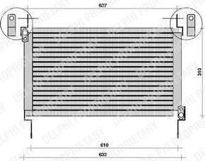Delphi TSP0225007 конденсатор, кондиционер на FIAT BRAVA (182)