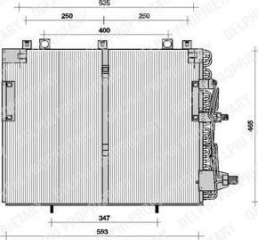 Delphi TSP0225036 конденсатор, кондиционер на MERCEDES-BENZ S-CLASS (W140)
