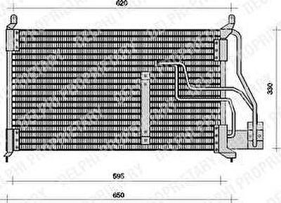 Delphi TSP0225048 конденсатор, кондиционер на OPEL VECTRA A (86_, 87_)