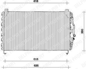 Delphi TSP0225052 конденсатор, кондиционер на OPEL OMEGA A (16_, 17_, 19_)