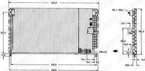 Delphi TSP0225149 конденсатор, кондиционер на HONDA ACCORD IV (CB)