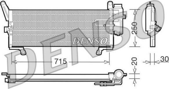 Denso DCN09094 конденсатор, кондиционер на FIAT PUNTO (188)