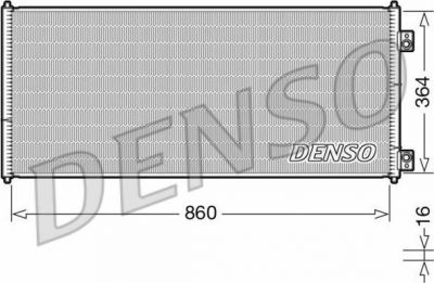Denso DCN10032 конденсатор, кондиционер на FORD TRANSIT фургон (FA_ _)