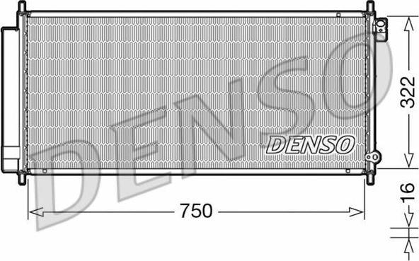Denso DCN40017 конденсатор, кондиционер на HONDA JAZZ II (GD)