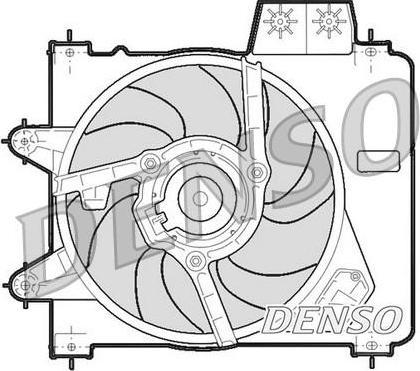 Denso DER09244 вентилятор, охлаждение двигателя на FIAT PUNTO (176)