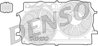 Denso DER10007 вентилятор, охлаждение двигателя на FORD FOCUS (DAW, DBW)