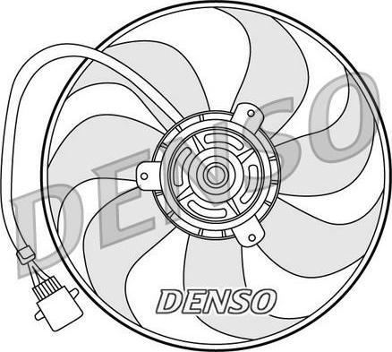 Denso DER32006 вентилятор, охлаждение двигателя на SKODA FABIA Combi (6Y5)