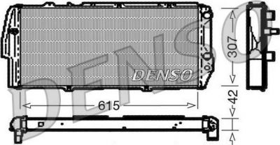 Denso DRM02040 радиатор, охлаждение двигателя на AUDI 100 (44, 44Q, C3)