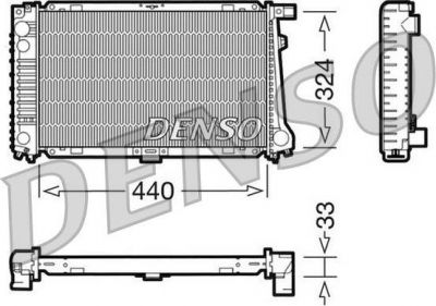 Denso DRM05032 радиатор, охлаждение двигателя на 3 кабрио (E30)
