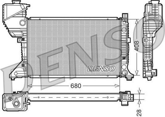 DENSO Радиатор охлаждения MB SPRINTER 2.3D/2.9D 95-07 (9015003100, DRM17015)