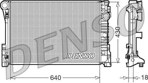 DENSO Радиатор охлаждения MB C-Class (W204) 01.07- (2045000303, DRM17111)