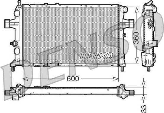 DENSO Радиатор охлаждения OPEL Astra G 2.0-2.2 TDI - 16V. DIESEL (1300208, DRM20018)