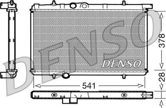 DENSO Радиатор охлаждения PEUGEOT 206 1.9 / 2.0 D Xsara Picasso 1.6 / 1.8 MAN. (133040, DRM21021)