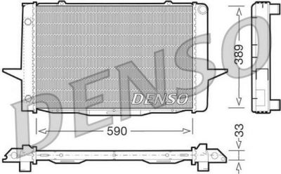 Denso DRM33041 радиатор, охлаждение двигателя на VOLVO V70 I (LV)