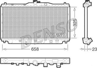 Denso DRM40001 радиатор, охлаждение двигателя на HONDA ACCORD III (CA)