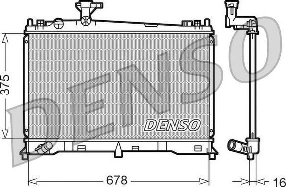 DENSO Радиатор охлаждения MAZDA 6 1,8-2,0 02- (LF1715200A, DRM44010)