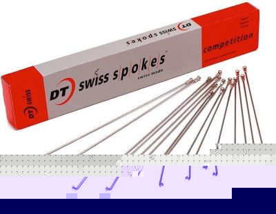 Спицы DT Competition тянутые 2,0/1,8мм 256 мм
