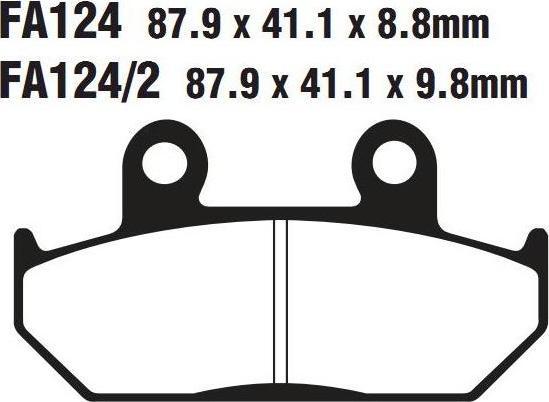 EBC FA 124 HH Тормозные колодки
