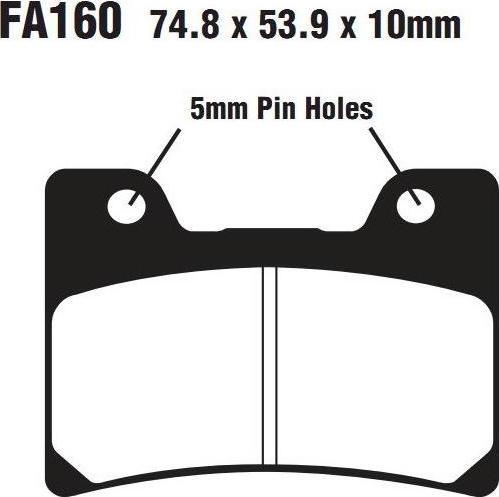 EBC FA 160HH Тормозные колодки