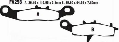 EBC FA 258 TT Тормозные колодки