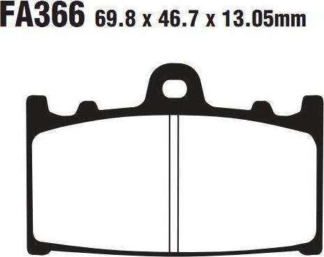 EBC FA 366 (TT) Тормозные колодки