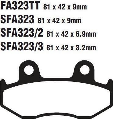 EBC SFA 323 (2) Тормозные колодки