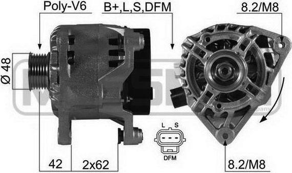 Era 210416 генератор на FORD FOCUS (DAW, DBW)