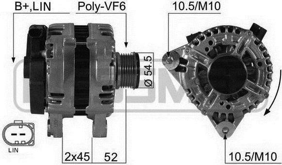 Era 210426 генератор на FORD MONDEO IV седан (BA7)
