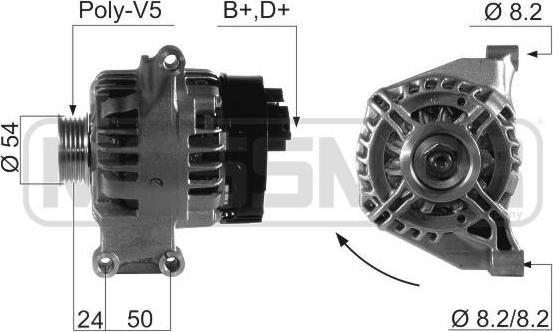 Era 210660 генератор на FIAT PUNTO (188)
