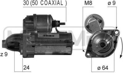 Era 220359 стартер на FIAT PANDA (169)