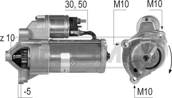 Era 220363 стартер на PEUGEOT BOXER фургон (230L)