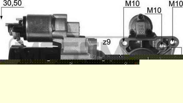 Era 220462 стартер на RENAULT MEGANE II (BM0/1_, CM0/1_)