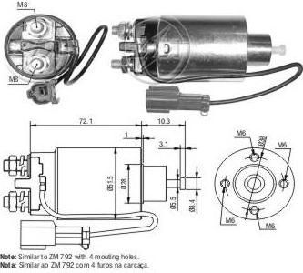 Era 227368 тяговое реле, стартер на NISSAN 100 NX (B13)