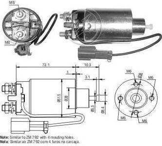 Era 227368 тяговое реле, стартер на NISSAN 100 NX (B13)
