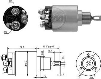 Era 227639 тяговое реле, стартер на NISSAN 100 NX (B13)