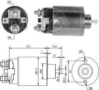 Era 227777 тяговое реле, стартер на NISSAN 100 NX (B13)