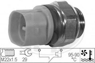 ERA Датчик вкл.вентилятора AUDI, A-3 VW,SKODA,OCTAVIA 1,0-2,8 [2-x конт] 93~ (330282)