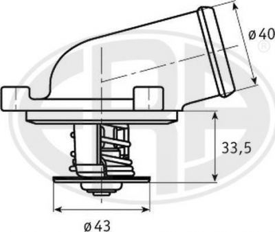 Era 350254 термостат, охлаждающая жидкость на MERCEDES-BENZ C-CLASS (W202)