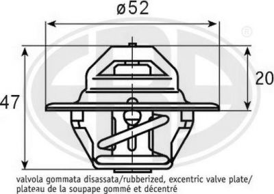 Era 350352 термостат, охлаждающая жидкость на MITSUBISHI LANCER IV (C6_A, C7_A)