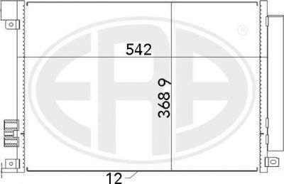 Era 667008 конденсатор, кондиционер на LANCIA YPSILON (312, 846)