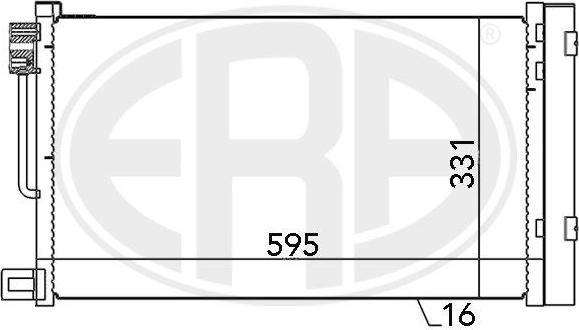 Era 667010 конденсатор, кондиционер на PEUGEOT BIPPER Tepee