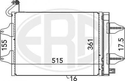 Era 667017 конденсатор, кондиционер на SKODA ROOMSTER Praktik (5J)