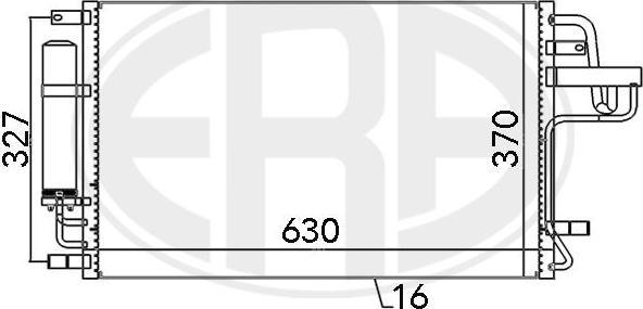 Era 667101 конденсатор, кондиционер на HYUNDAI TUCSON (JM)