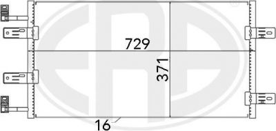 Era 667137 конденсатор, кондиционер на NISSAN PRIMASTAR автобус (X83)