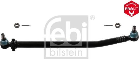 FEBI тяга рулевая продольная с корончатыми гайками и шплинтами L=745mm D=50mm M 20 x 1,5 (26578)