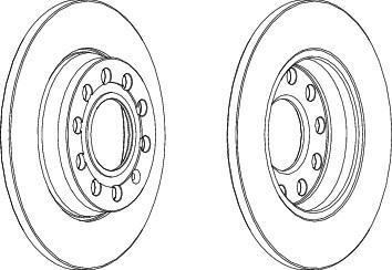 FERODO Диск тормозной VAG A4/PASSAT 96-05 задн. D=255 (DDF1425)